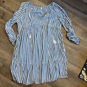 Old Navy Blue & White Stripe Dress